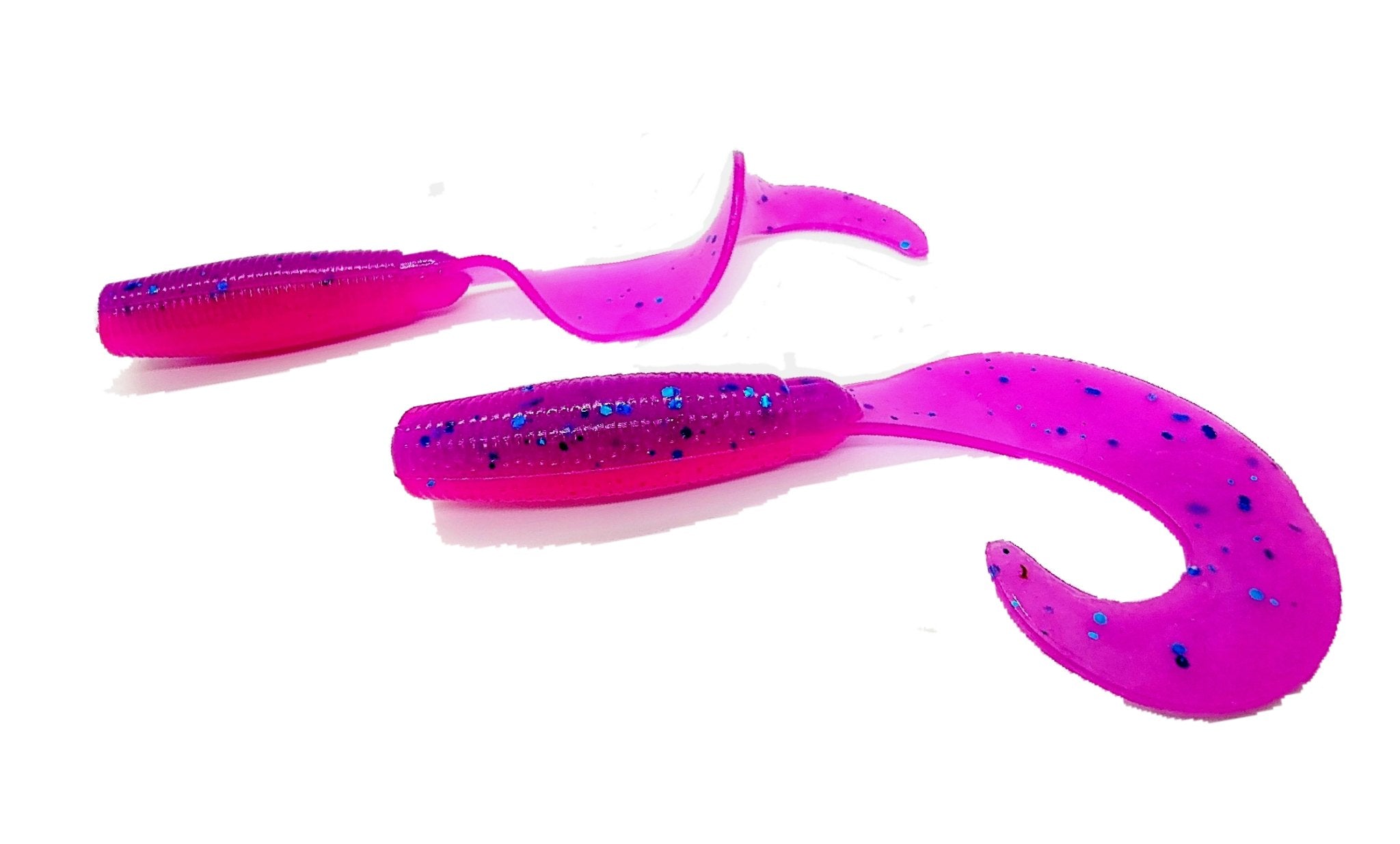  Lelands Lures, 50-Pack Split-Tail Grub Body Pack, Freshwater Fishing  Equipment And Accessories, Pink/Chartreuse